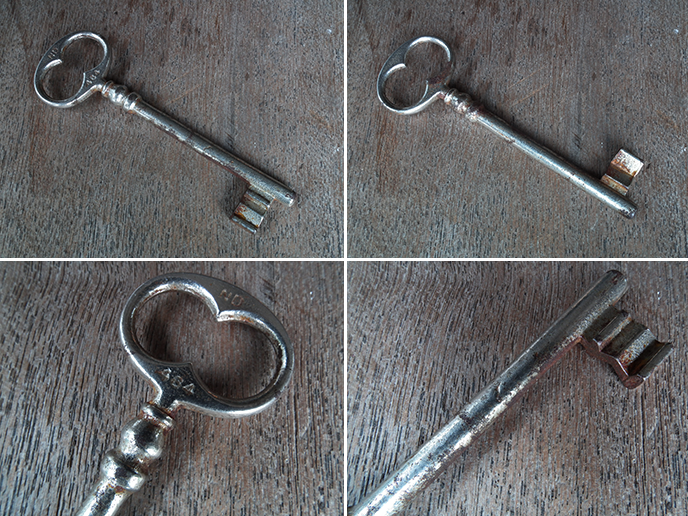 古民具 古鉄 古い錠前 鍵 2点 V R8682 古民具 古鉄 古い錠前 鍵 2点 V