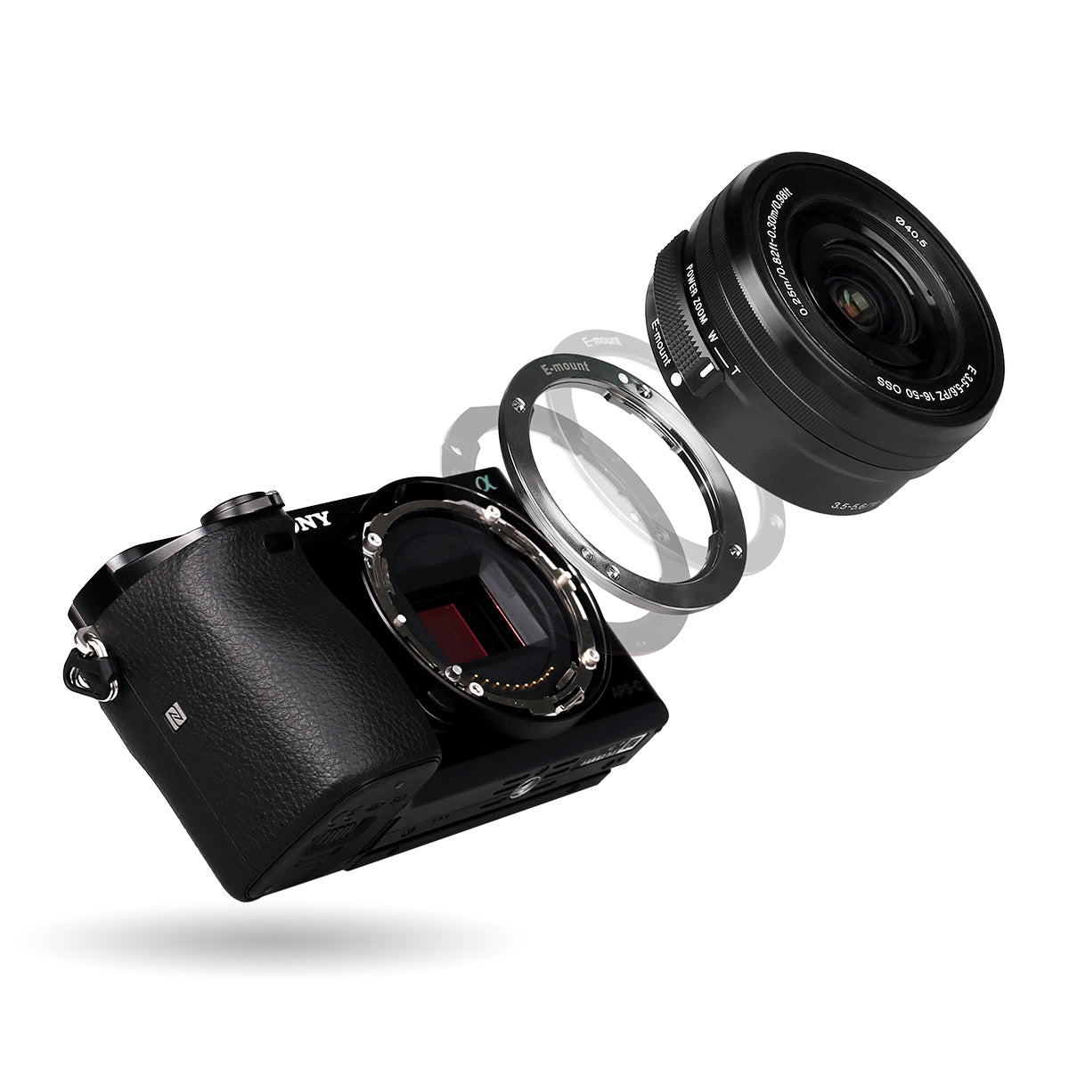 Meike MK-EM1 E-Mount Lens Mount Minimize Lens Shake Long Life Metal Mo