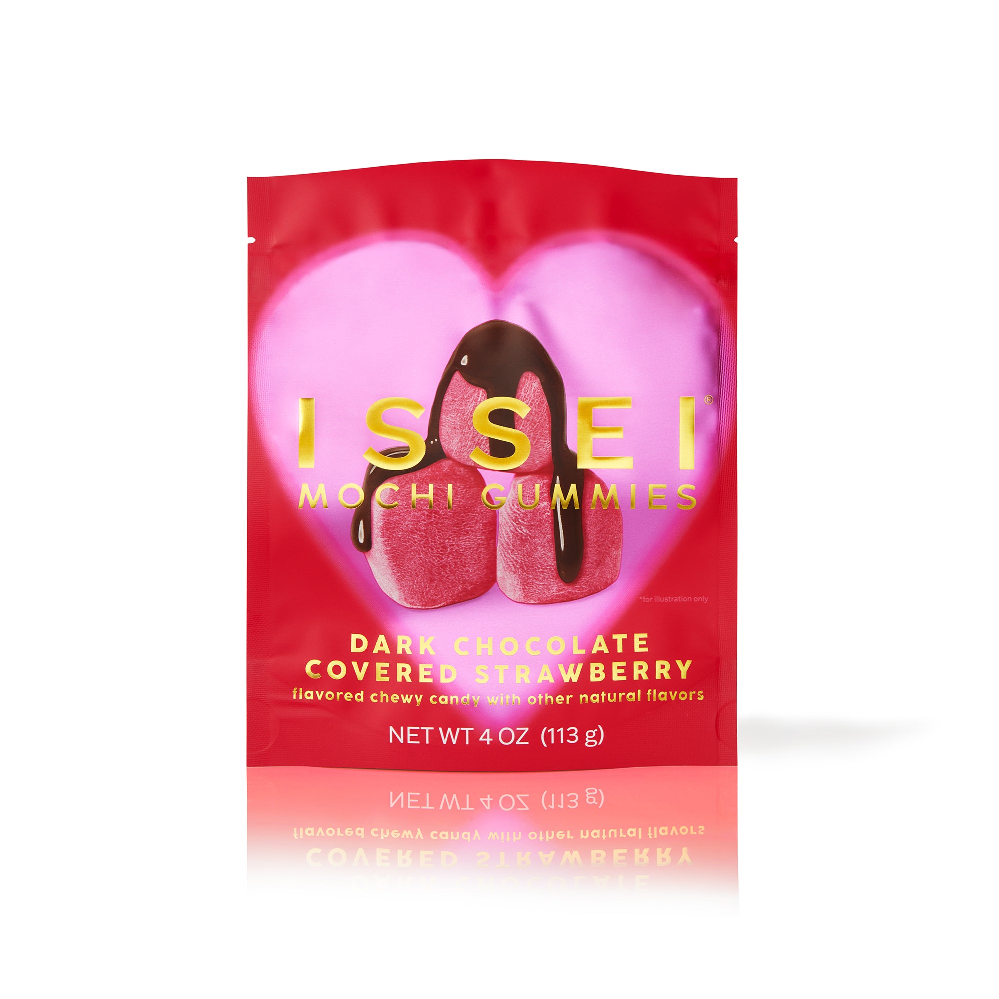 Valentine's Dark Chocolate Covered Strawberry Mochi Gummies