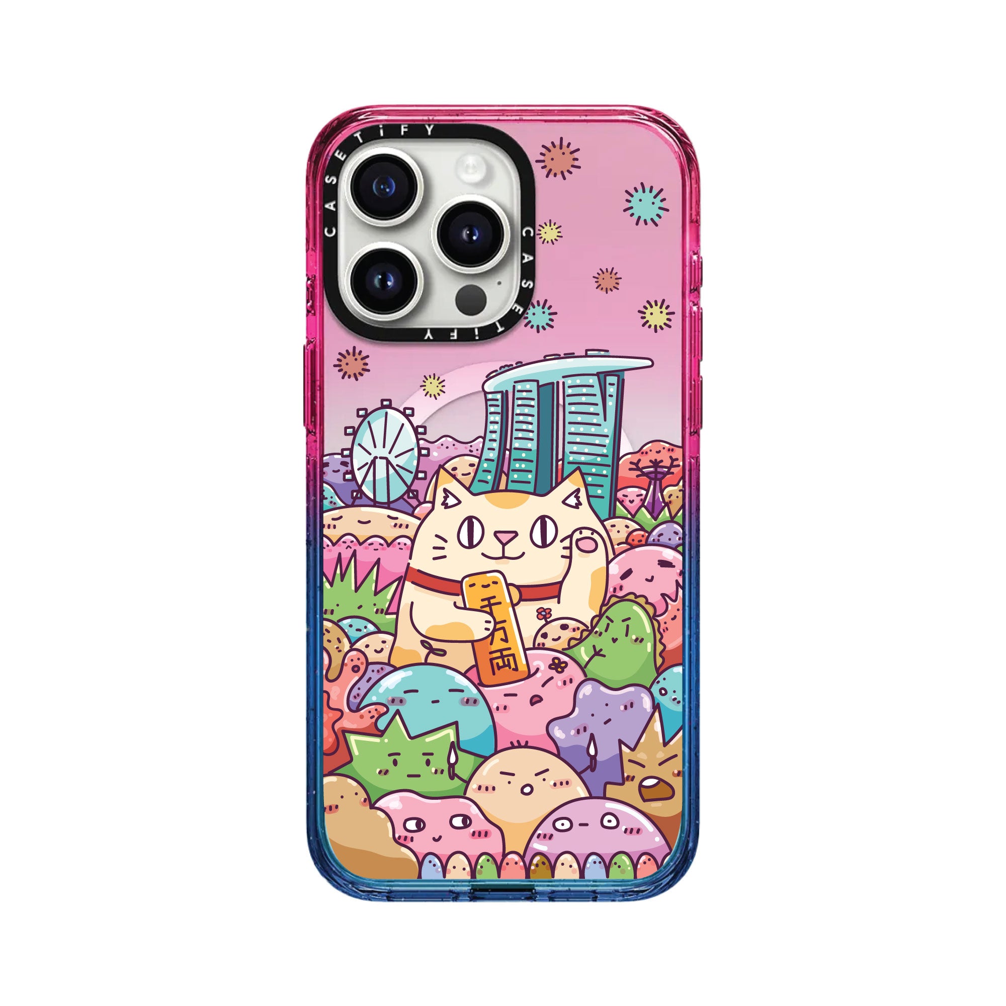 CASETiFY Magsafe Impact Case for iPhone 15 Pro Max - Huat Cat Skyline