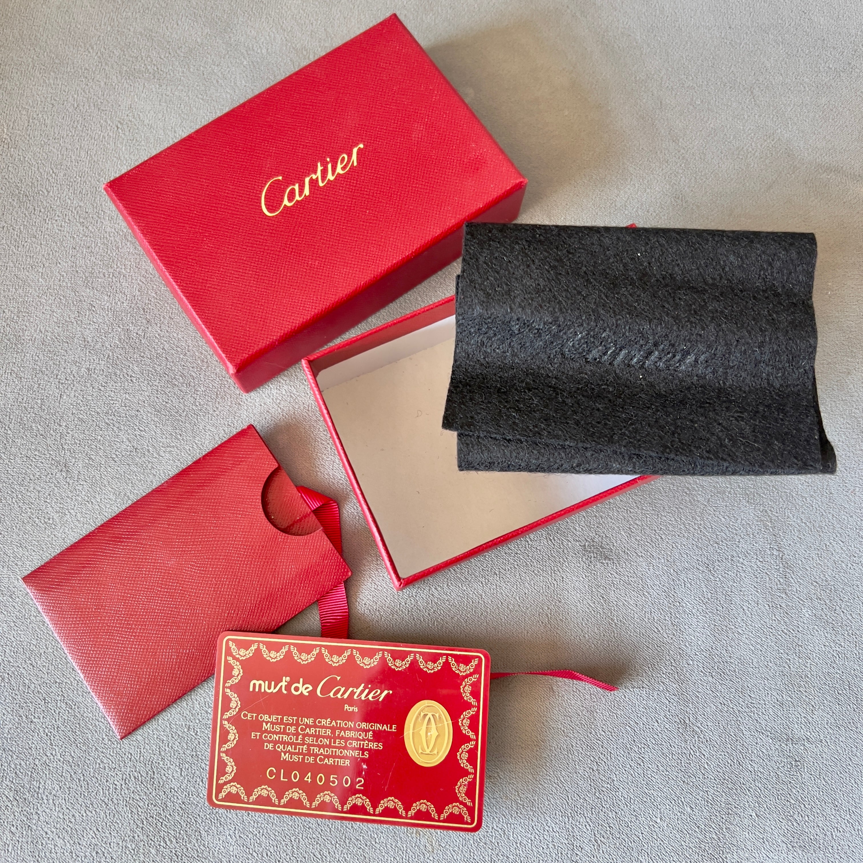 CARTIER Goods Box 4.50x3x1.60 inches + Wrapping Cloth +