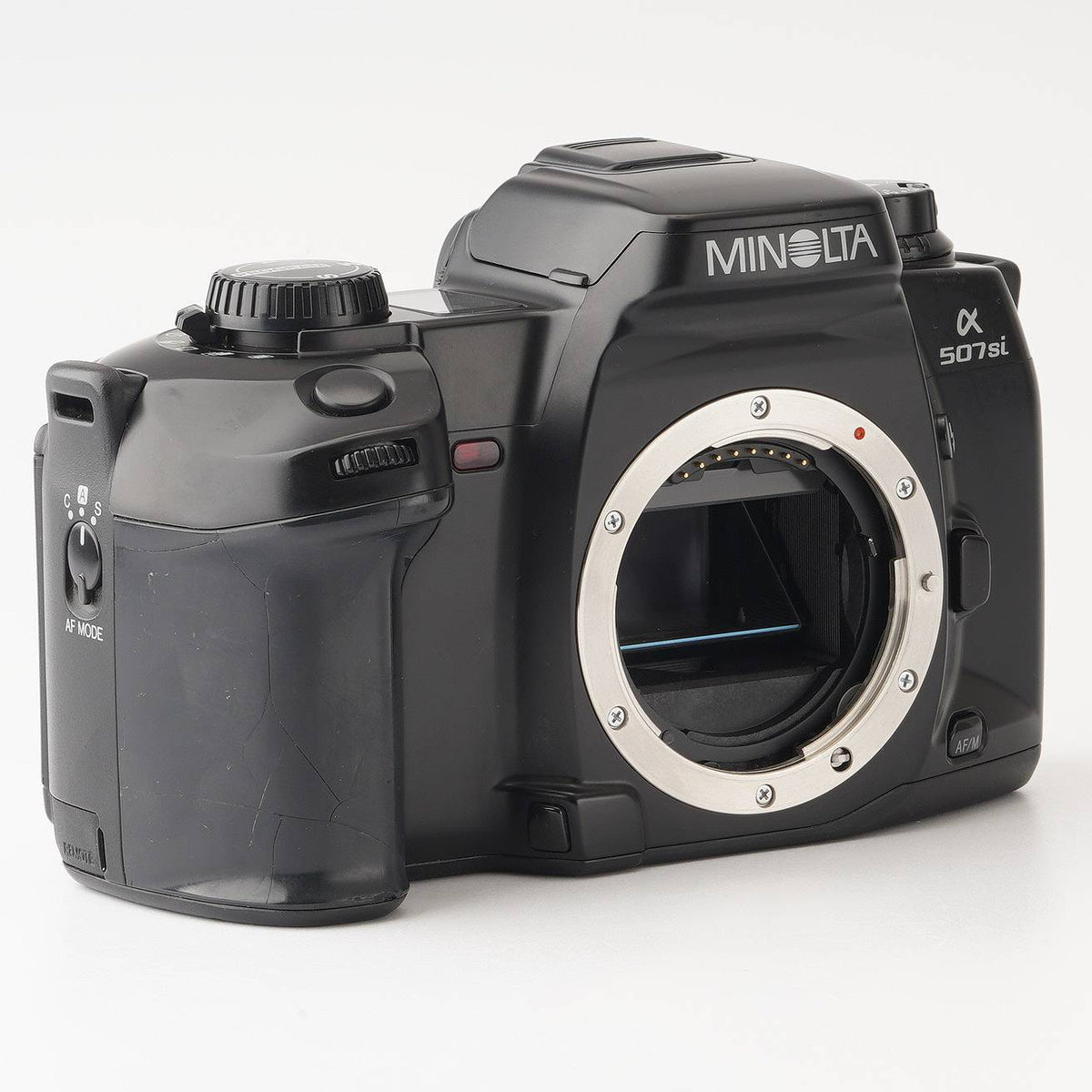 MINOLTA α507si フィルムカメラ + AF 28-300mm レンズ 縦グリ付きの