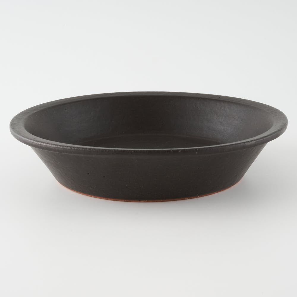 作家 長谷川哲也 浅鉢21cm(黒) ¥5,500 大人の焼き物