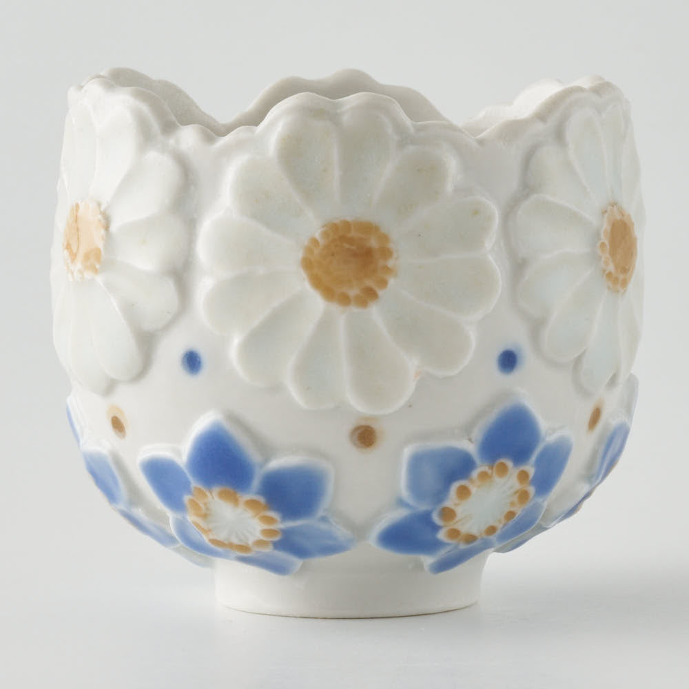 作家 森本静花 貼花文 蛍手輪花酒器 ¥13,200 大人の焼き物