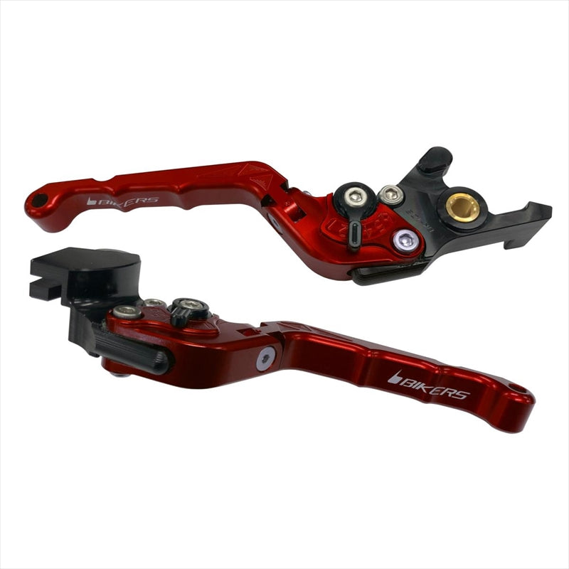 BIKERS(バイカーズ) レバーセット 可倒式 カーブタイプ レッド K0526