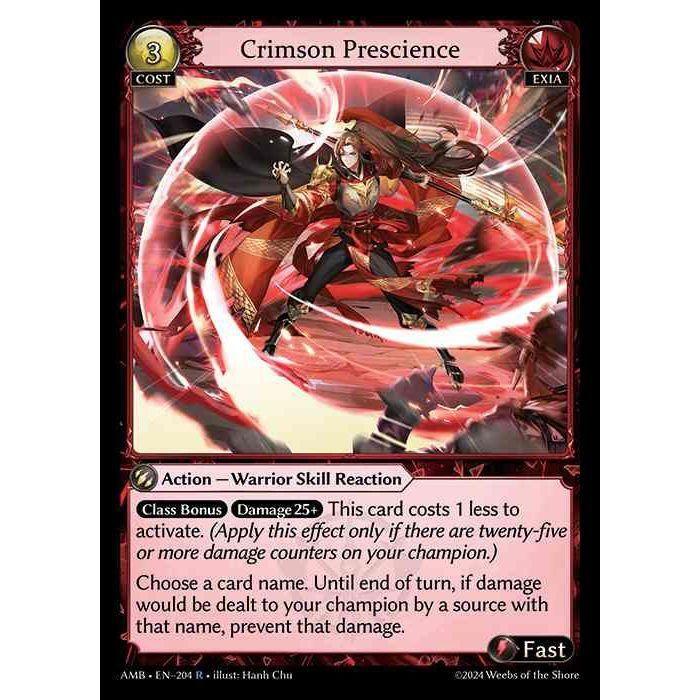Exia] Crimson Prescience [AMB204-R] [Grand Archive TCG] – カードン