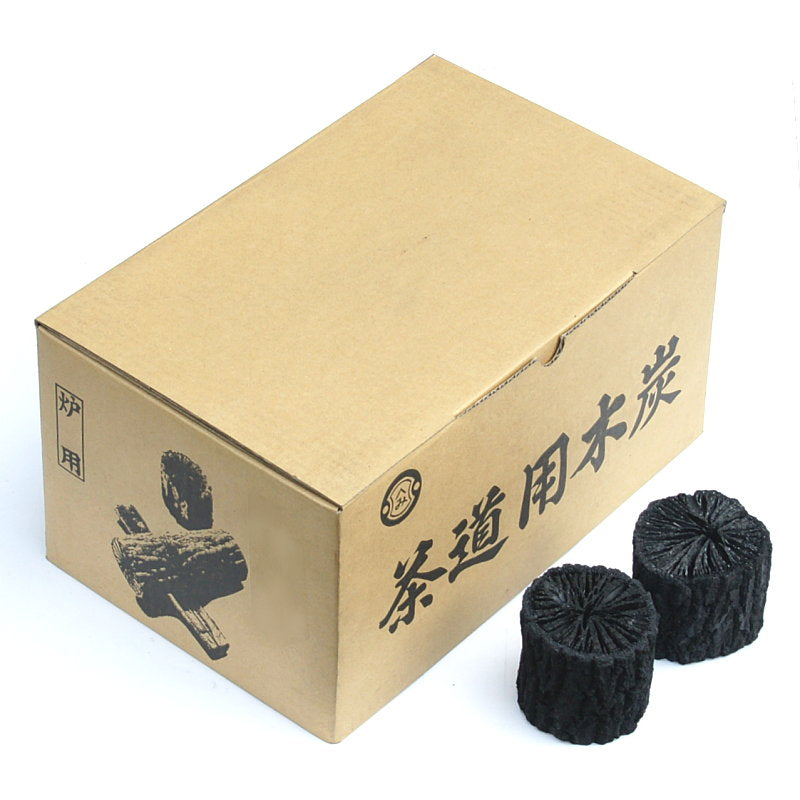 茶炭・B品】 炉用 丸ぎっちょ炭(約40本入 単品箱) 国産