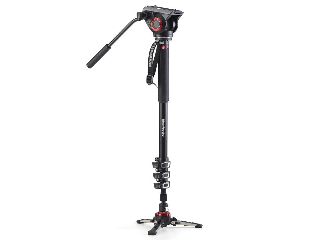 Manfrotto 一脚 360度回転ヘッド付き 自立型 マンフロット、操作性を高めた