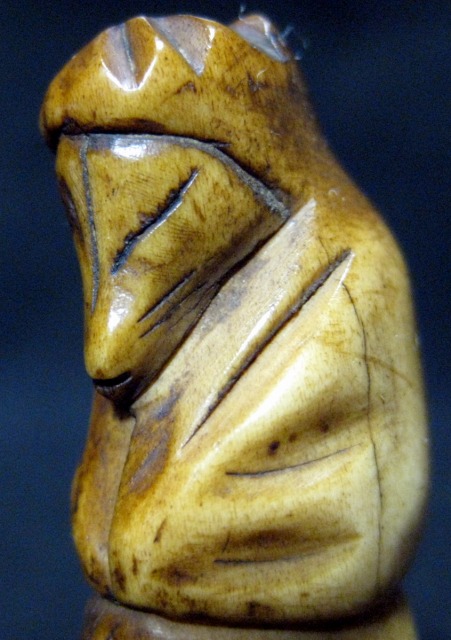 根付 「魚） 日本ホンシュウ鹿角材質 素朴な庶民根付 N12 根付 「魚