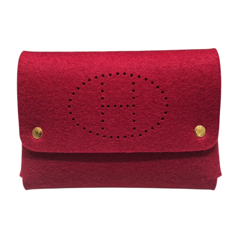エルメス HERMES エデュイカルト トランプケース レッド フェルト ユニ