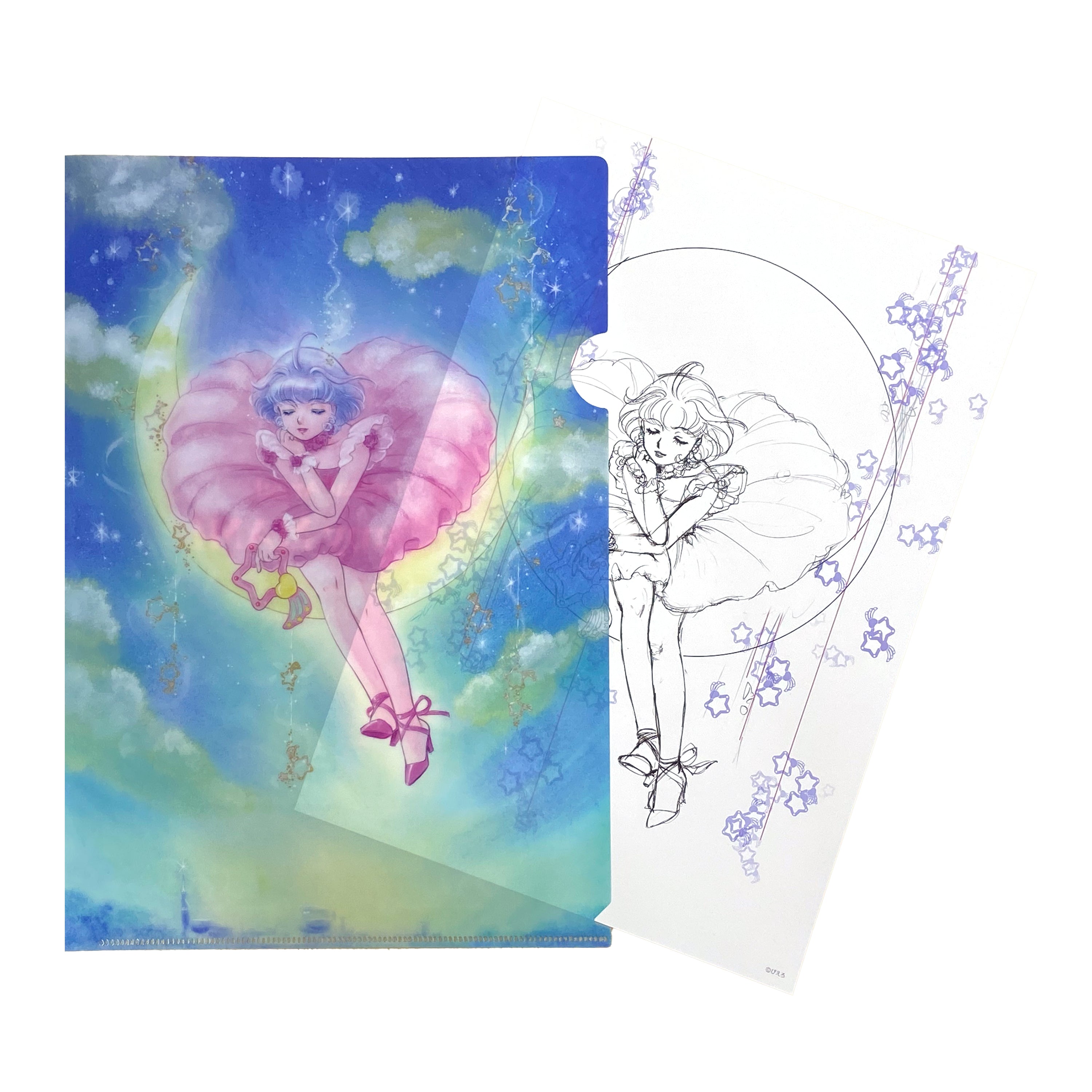 アート付きクリアファイル（星降る月夜）/ 魔法の天使クリィミーマミ