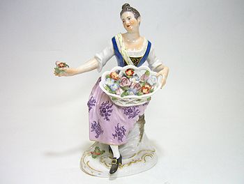 ブランド洋食器専門店のアイン / マイセン 【フィギュリン】 子供園芸