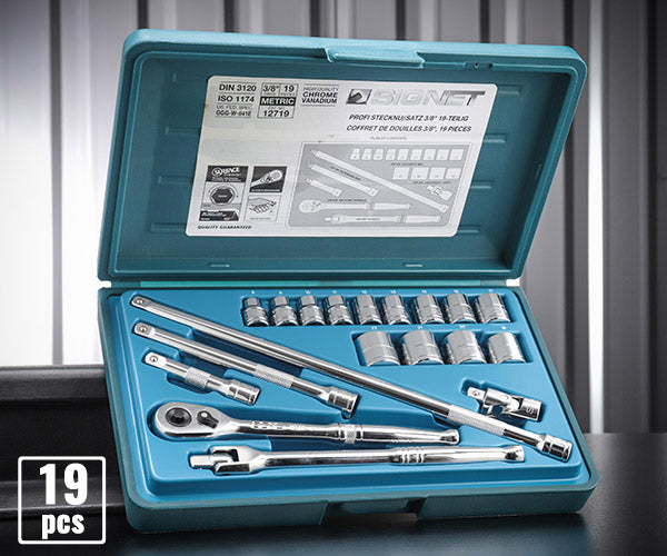 シグネット (#812913B)3/8DR 19PC mm ソケットレンチセット (12719