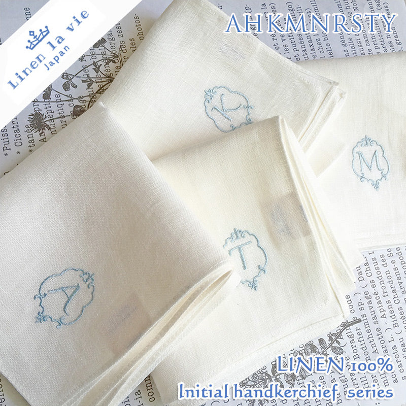 アンティークフランス 精緻な薊刺繍 公式 イニシャル花文字AB