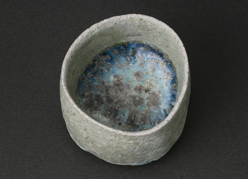 人気作家☆辻村唯(師＆父:辻村史朗)長石釉茶碗☆共箱、布 人気作家