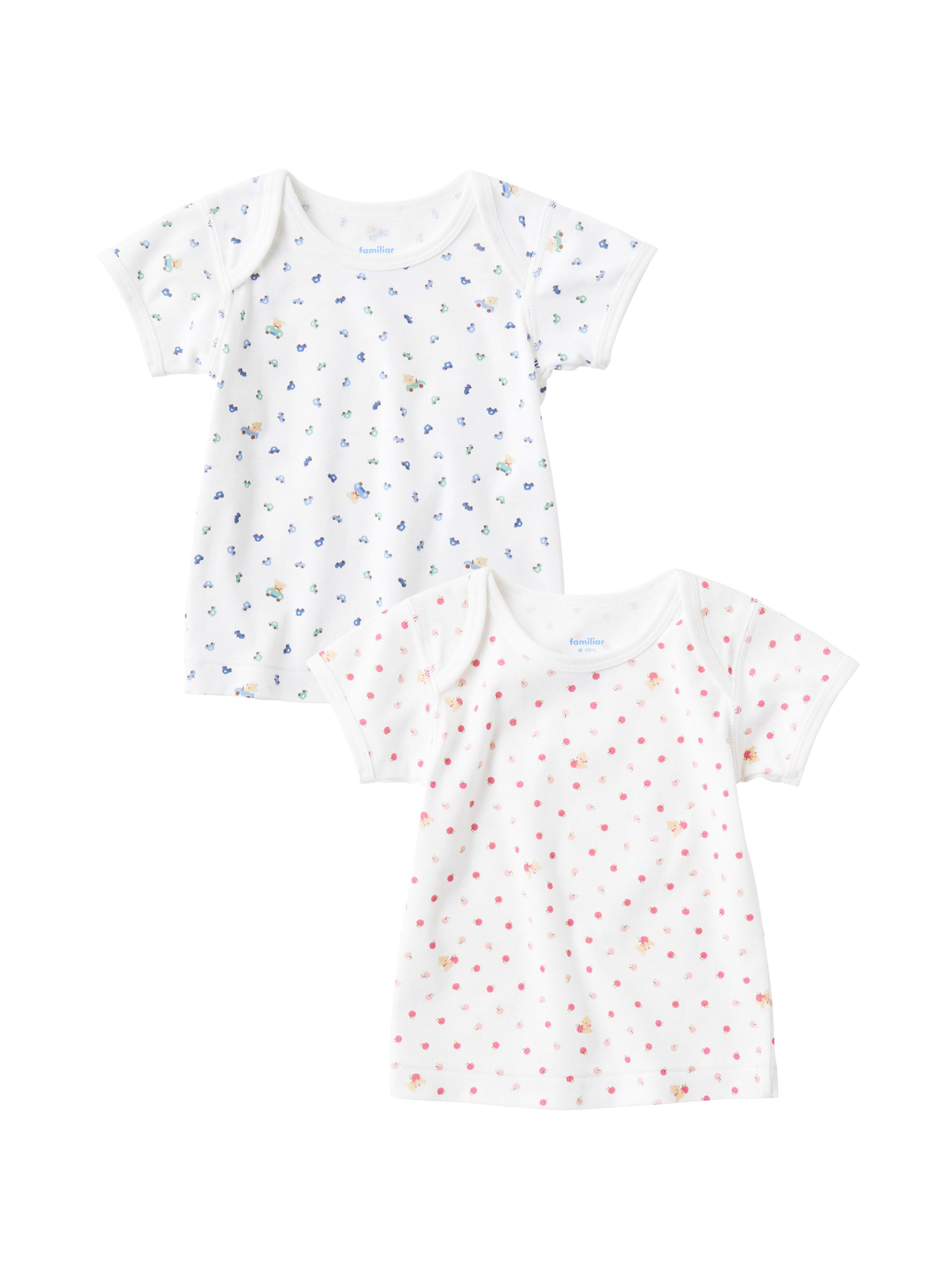 ファミリアfamilia ピンク色車柄Tシャツ ファミリアfamilia ピンク色車