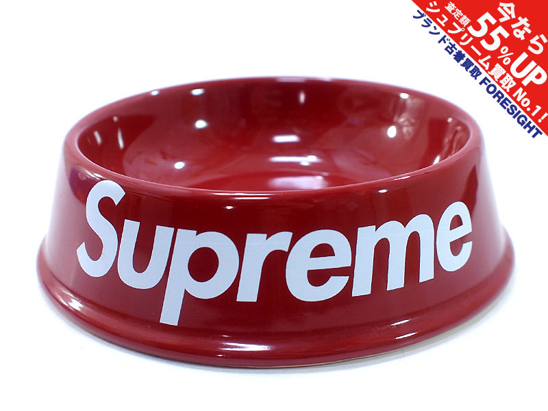 中古SUPREME シュプリーム ドッグボウル レッド ボックス ロゴ 中古