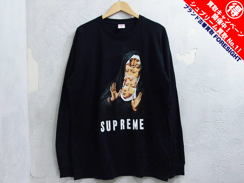 Supreme 'Nun L/S Tee'長袖 Tシャツ ロンT 修道女 黒 ブラック XL
