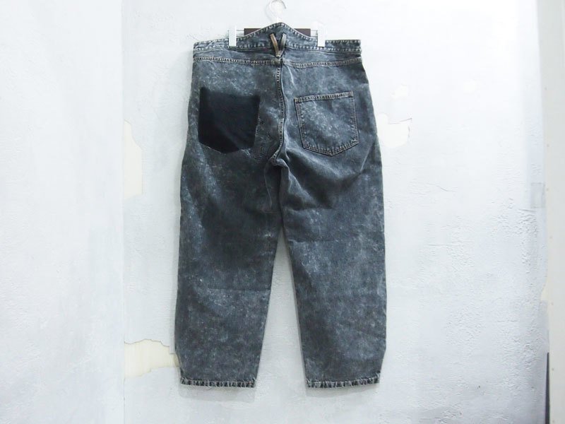 ROCSTAR ブリーチデニム パンツ ロックスター ロゴ刺繍 ケミカル