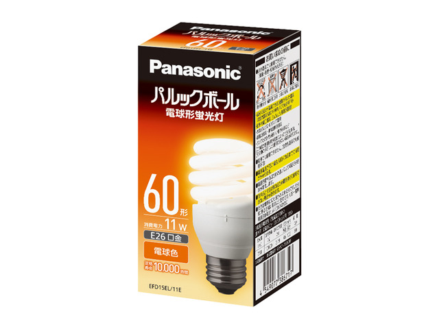 パナソニック EFD15EL11E パルックボール D形(E26口金)電球色 電球形