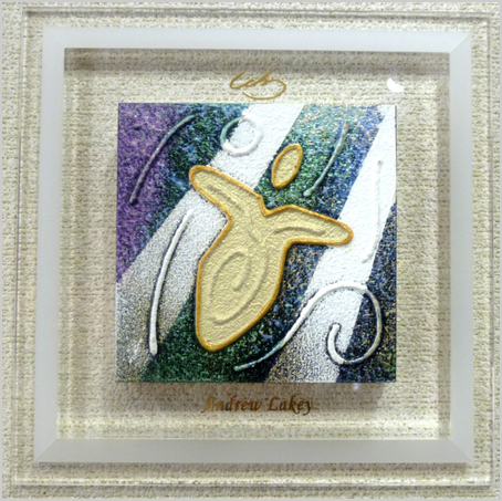 美品アンディ・レイキー☆大天使ウリエルUriel アクリル原画 サイン