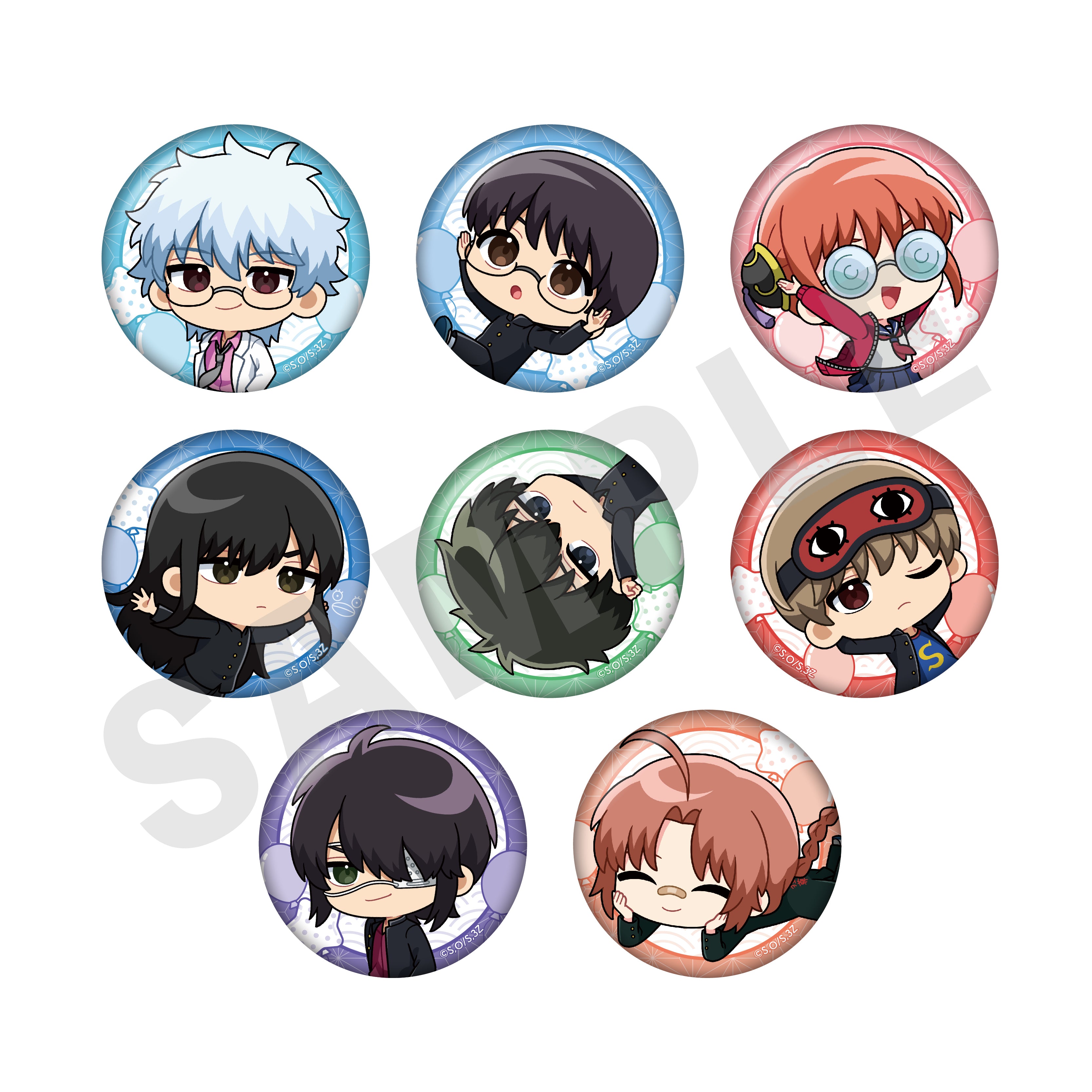 銀魂 ギン猫 缶バッジ 全8種セット 銀魂ギン猫シリーズ缶バッジ全8種