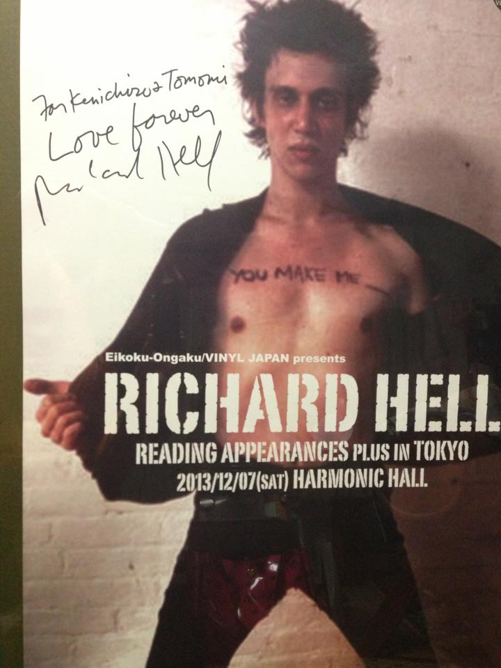 激レア！最終価格！ リチャード・ヘル/Richard Hell 非売品 ポスター