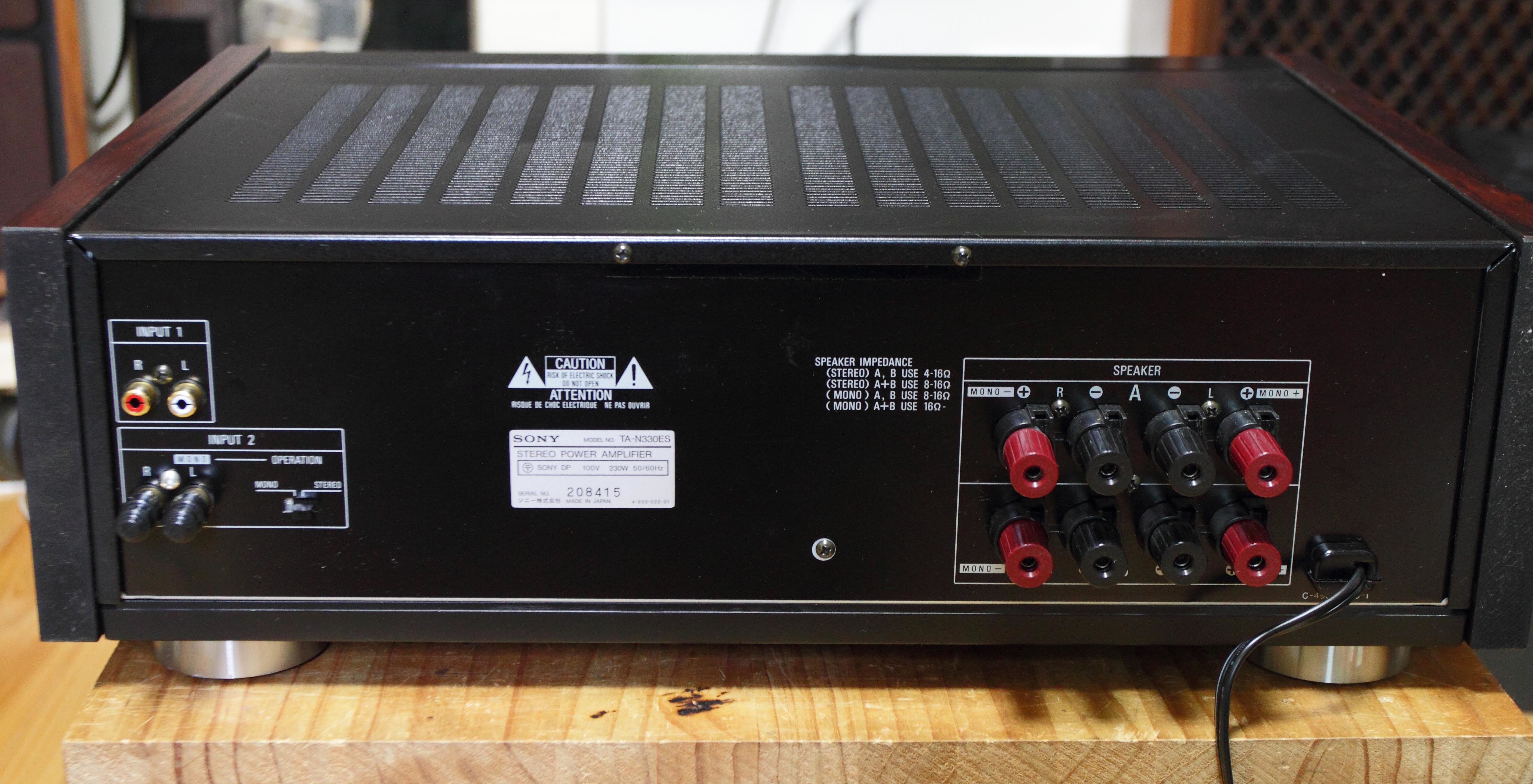 SONY ﾊﾟﾜｰｱﾝﾌﾟTA－N330ES | 写真とレコード鑑賞と食の趣味