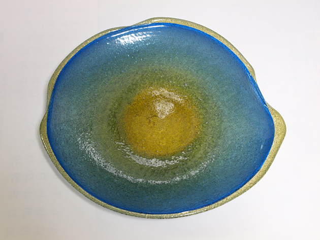 稲嶺盛吉】琉球ガラス 皿（貝）④ 稲嶺盛吉のお皿 | 凸凹