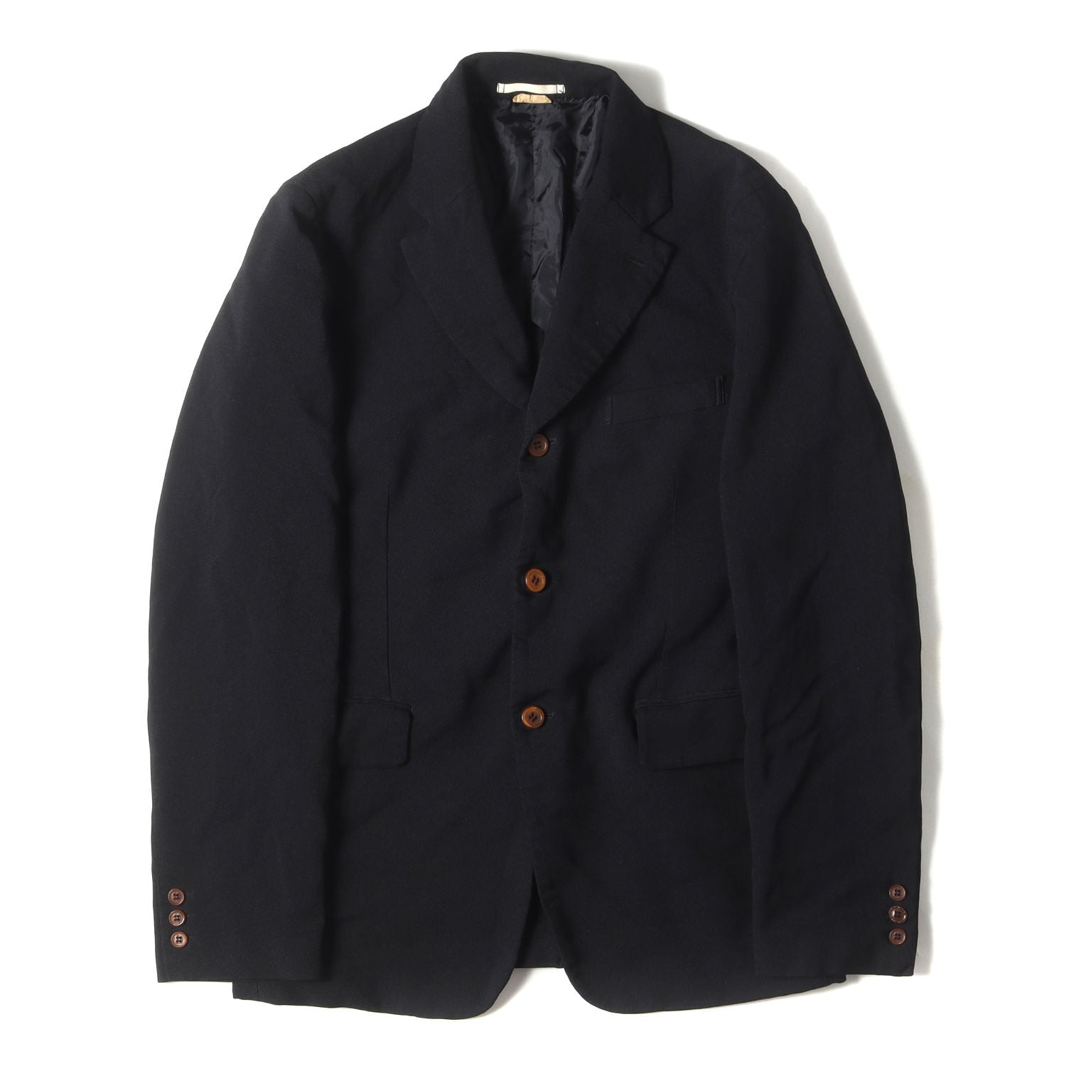 COMME des GARCONS ポリエステル 製品染め フードジャケット BLACK