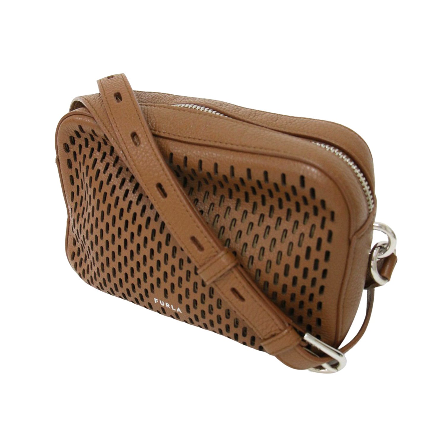 FURLA フルラ バッグ ブラウン / カッティング レザー ミニ ショルダー