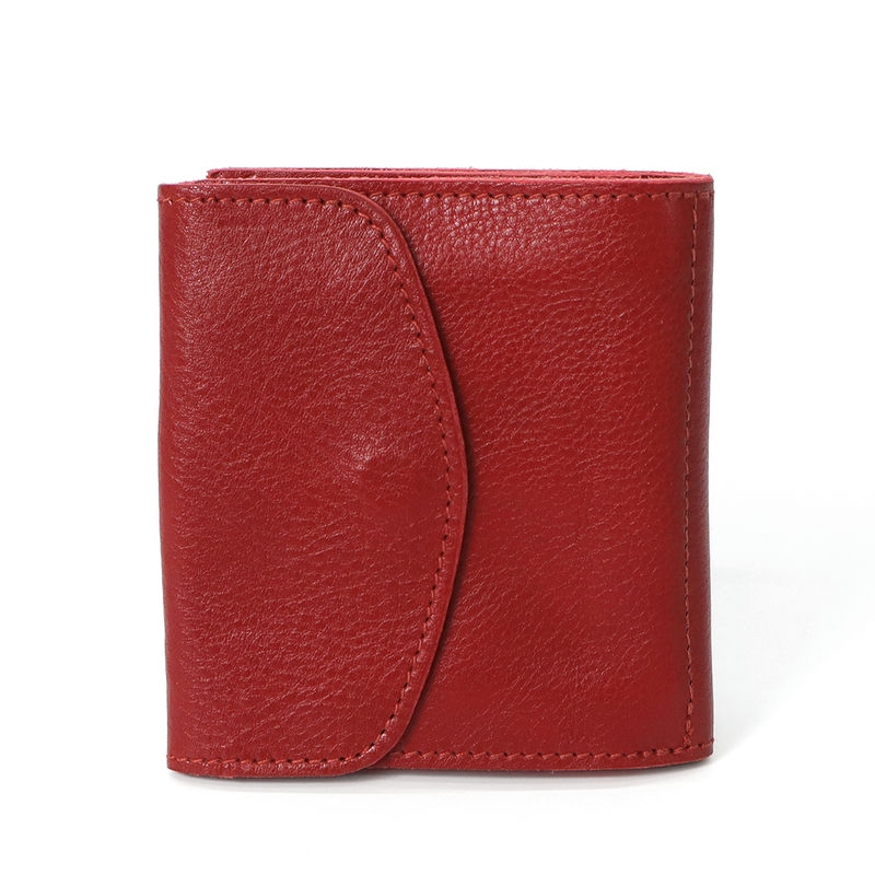 Brandol / IL BISONTE イルビゾンテ 二つ折り財布 本革 レザー ルビー