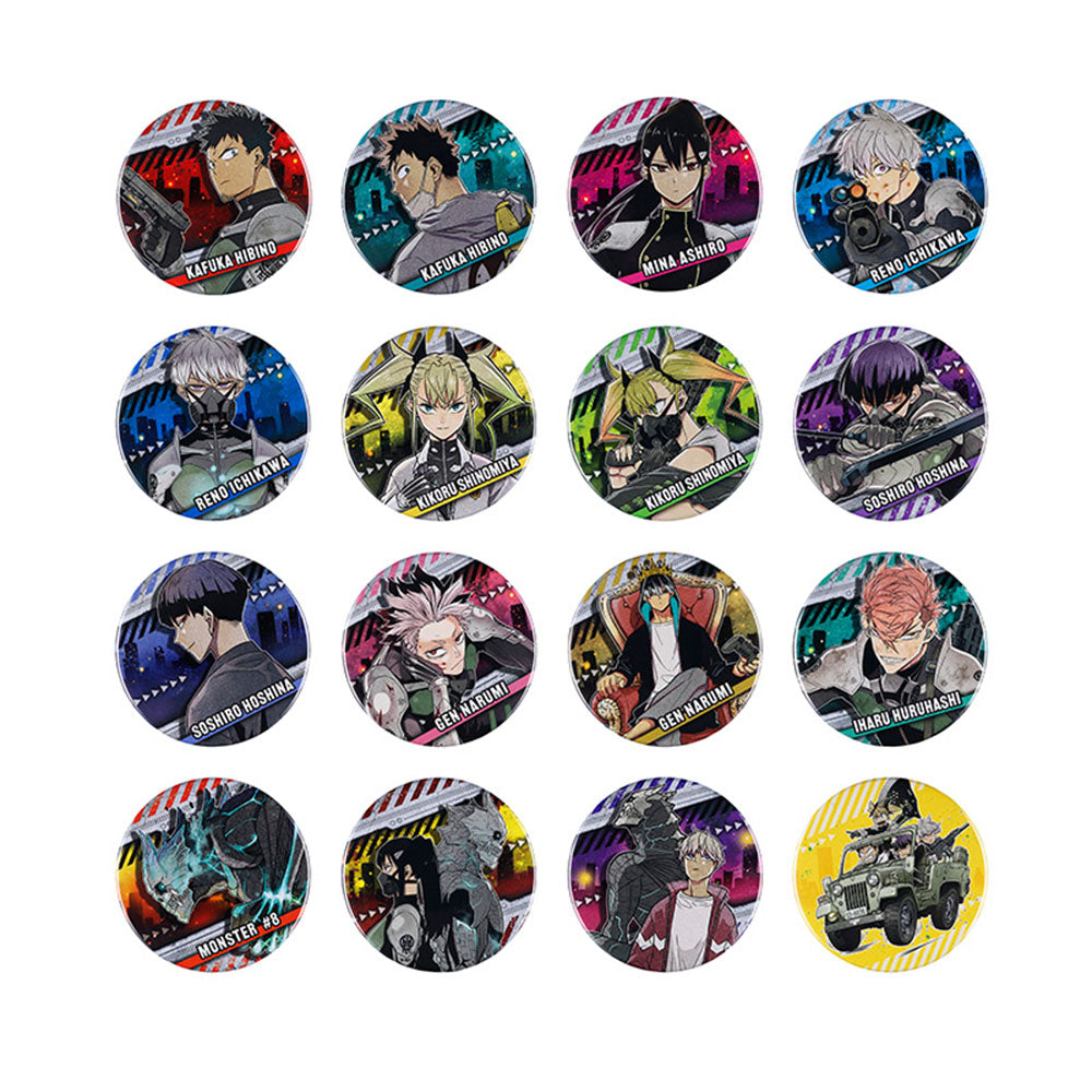 怪獣8号一撃コレクション 1ロット 缶バッジ80個 アクリルスタンド12個