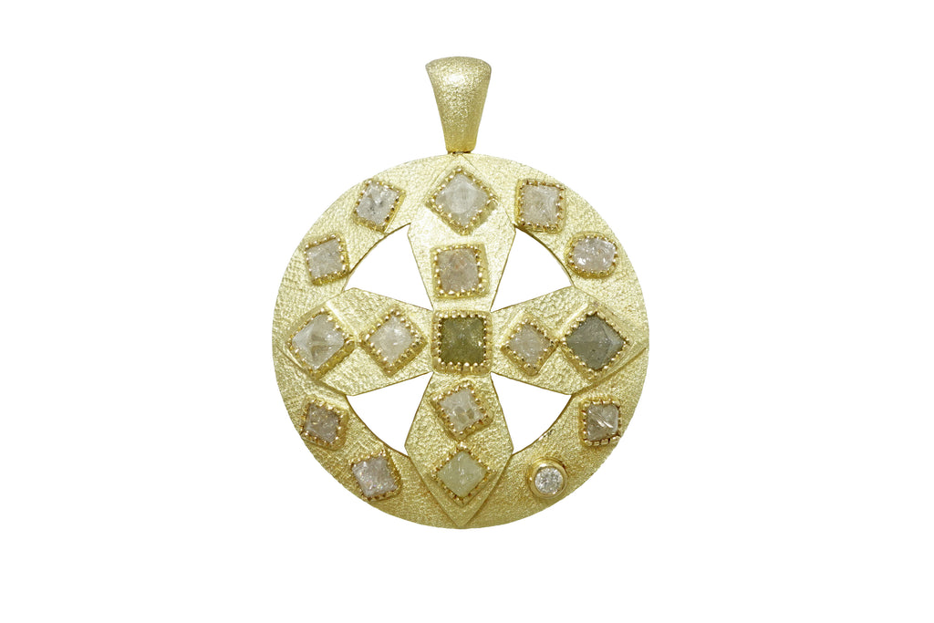 K18WG ダイヤモンドペンダント 18金 ネックレストップ Y04641 Diamond