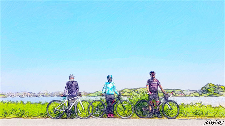 グラシエラ・ロド・ブーランジェ サイン入り 自転車の少女 リトグラフ