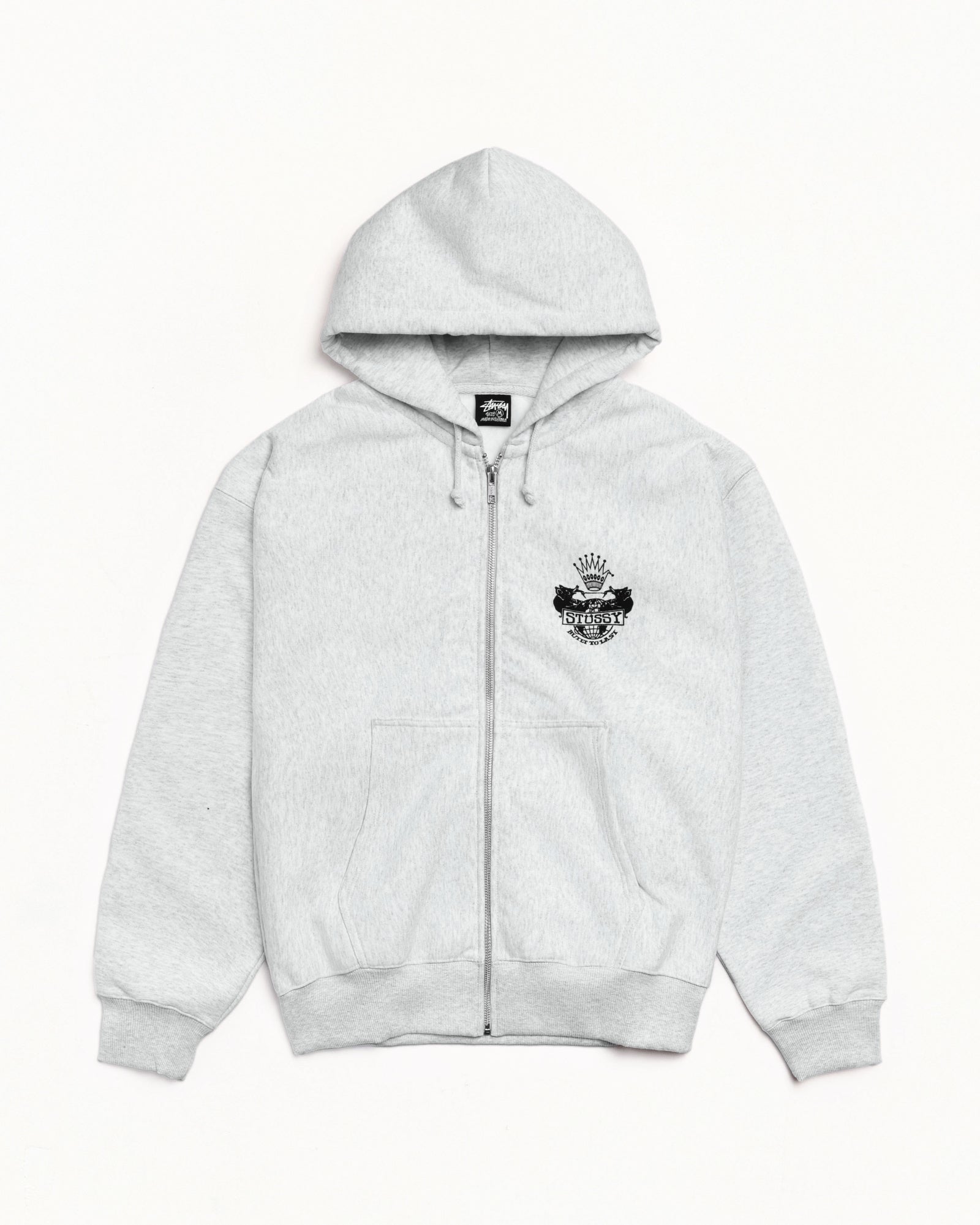 Built To Last Zip Hoodie – Ash Heather | Sweats | Stüssy Japan