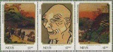 浮世絵師・葛飾北斎が描いた「冨嶽三十六景」切手とその他の作品