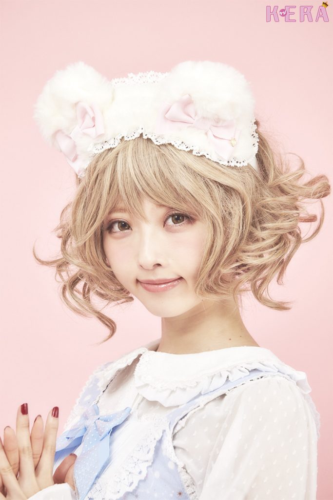 BABY くみゃちゃんファーヘッドドレス ミルクティー ベージュ くまみみ