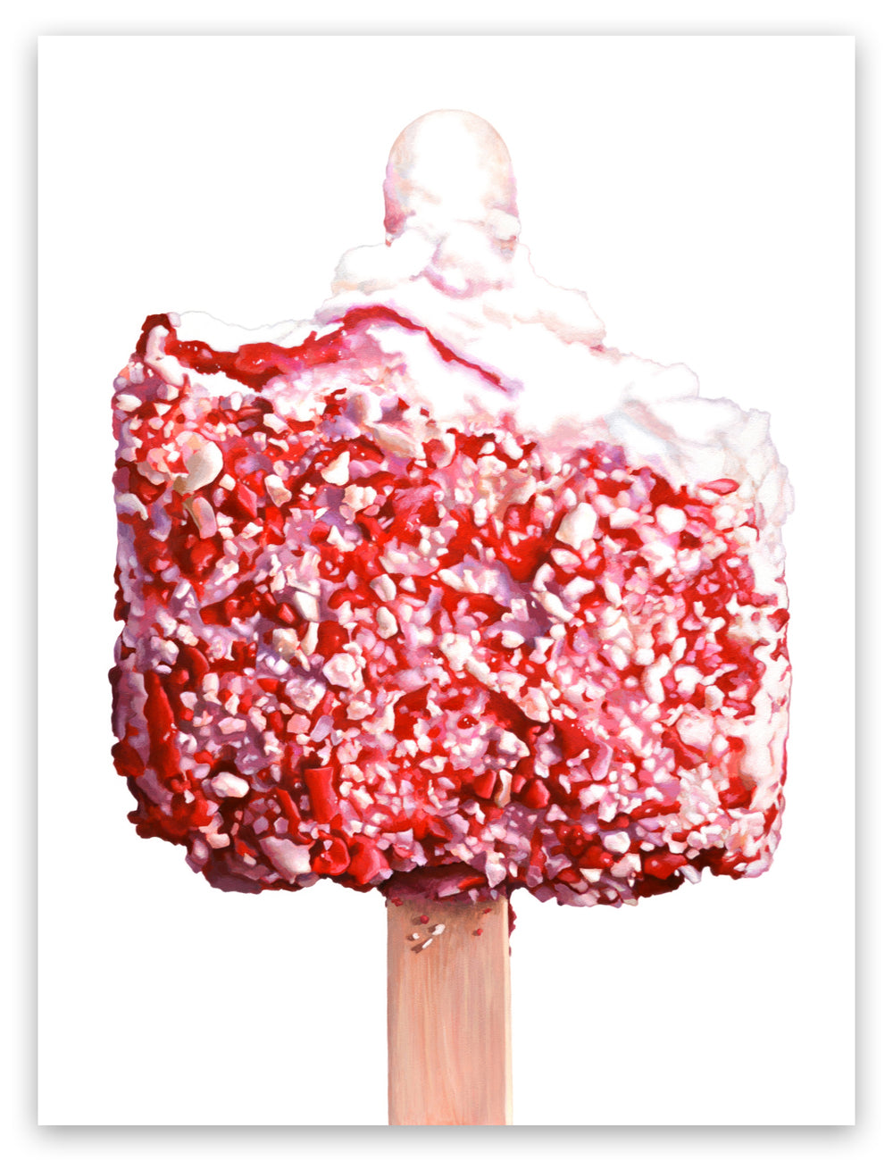 Strawberry Crunch 1 Ice Cream Bar Art Print | Limited Edition of