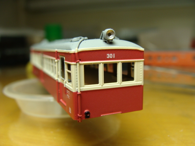 ワールド工芸 Nゲージ塗装済完成品 銚子電鉄 デハ301 電車 【現状品