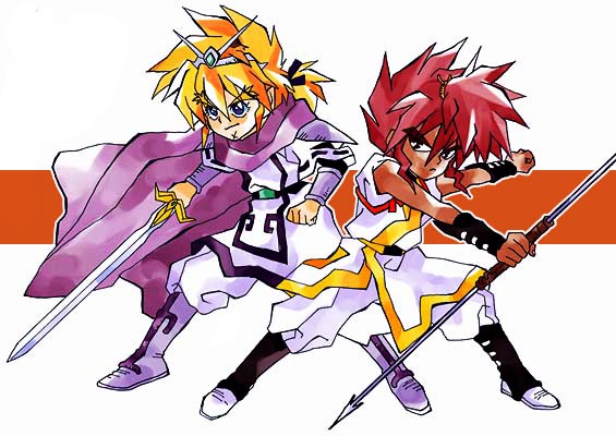 セル画 背景付き 魔神英雄伝ワタル 戦部ワタル 虎王 海火子 セル画