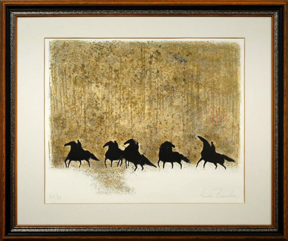 テレスコヴィッチ「競馬場」リトグラフ49/95額56×74.5絵37×55cm