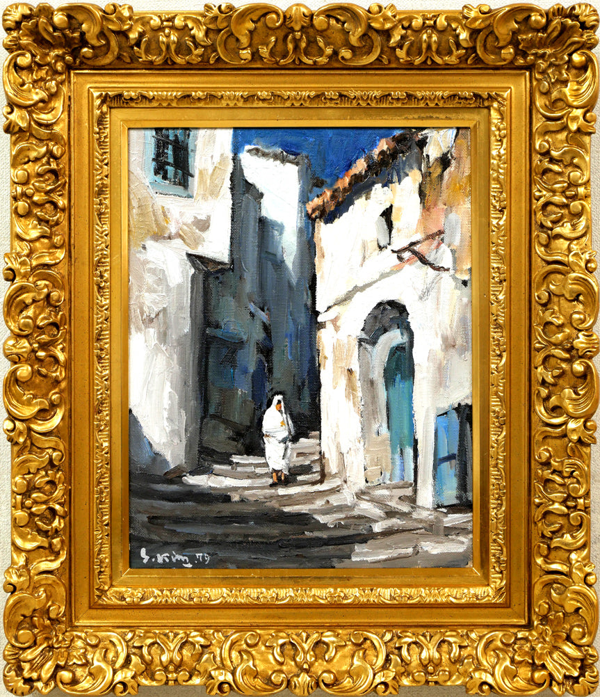 ヨーロッパ絵画油絵イタリア画家バツシーニ作品 ヨーロッパ絵画油絵