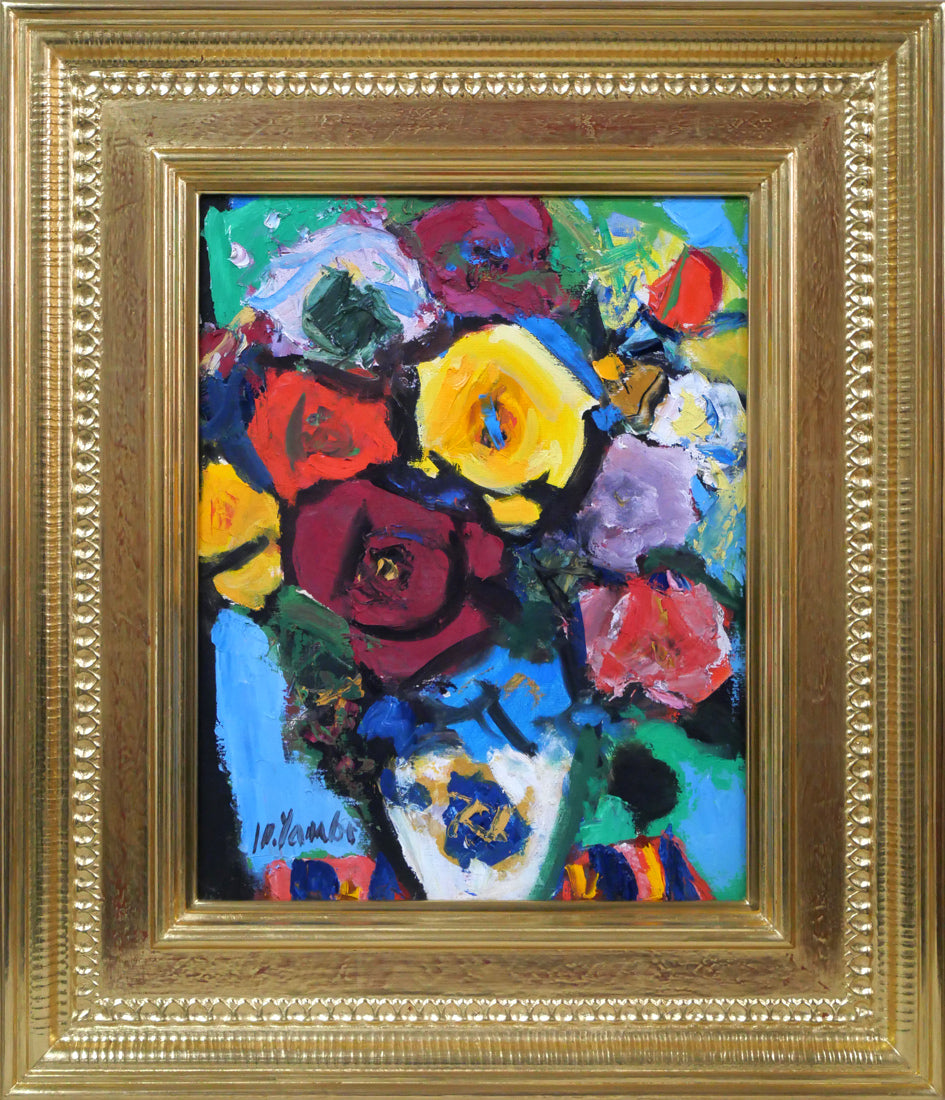 久保吉郎 油絵 華 花 絵画 16 久保吉郎油絵華花絵画16