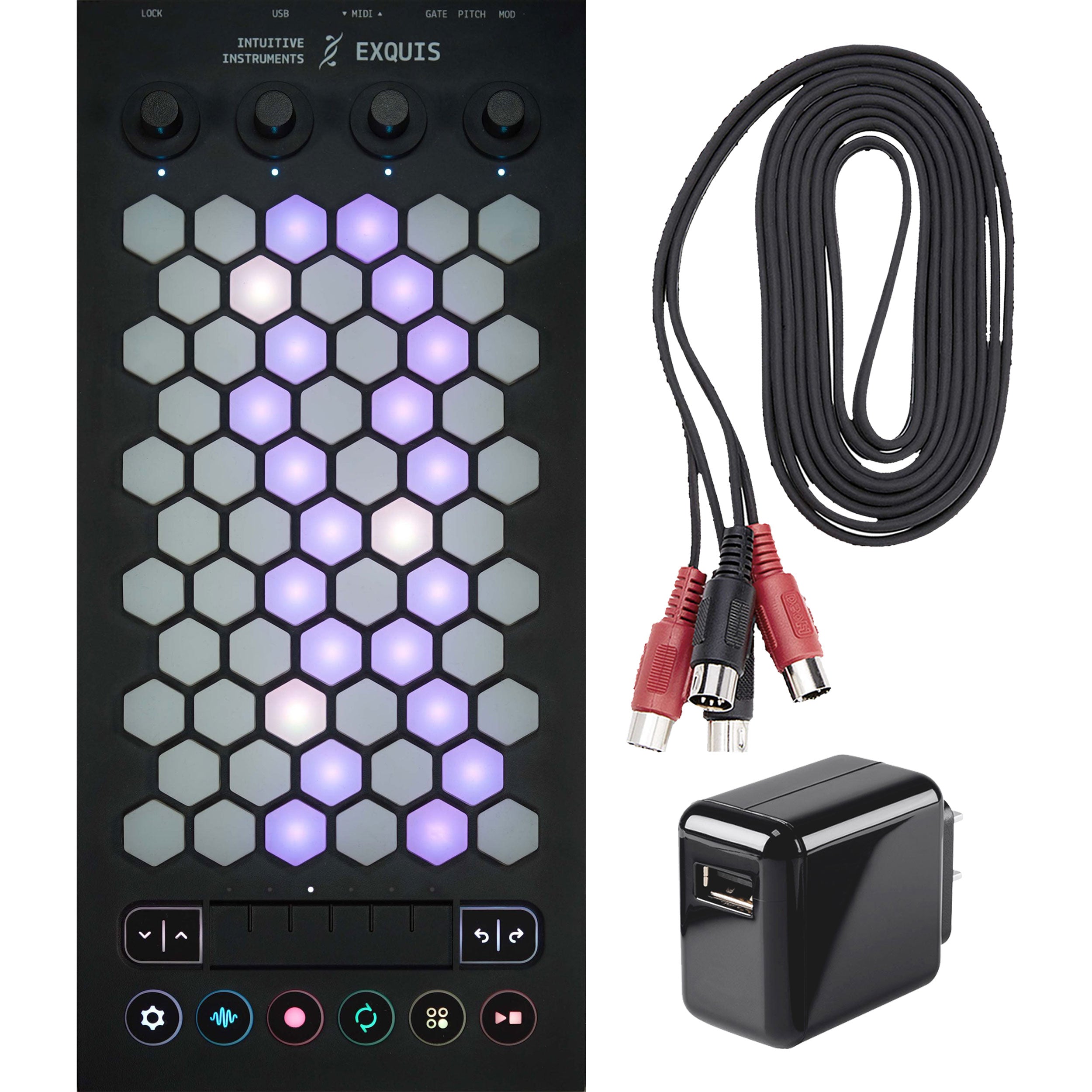 Intuitive Instruments Exquis 61-Key MPE MIDI Controller POWER
