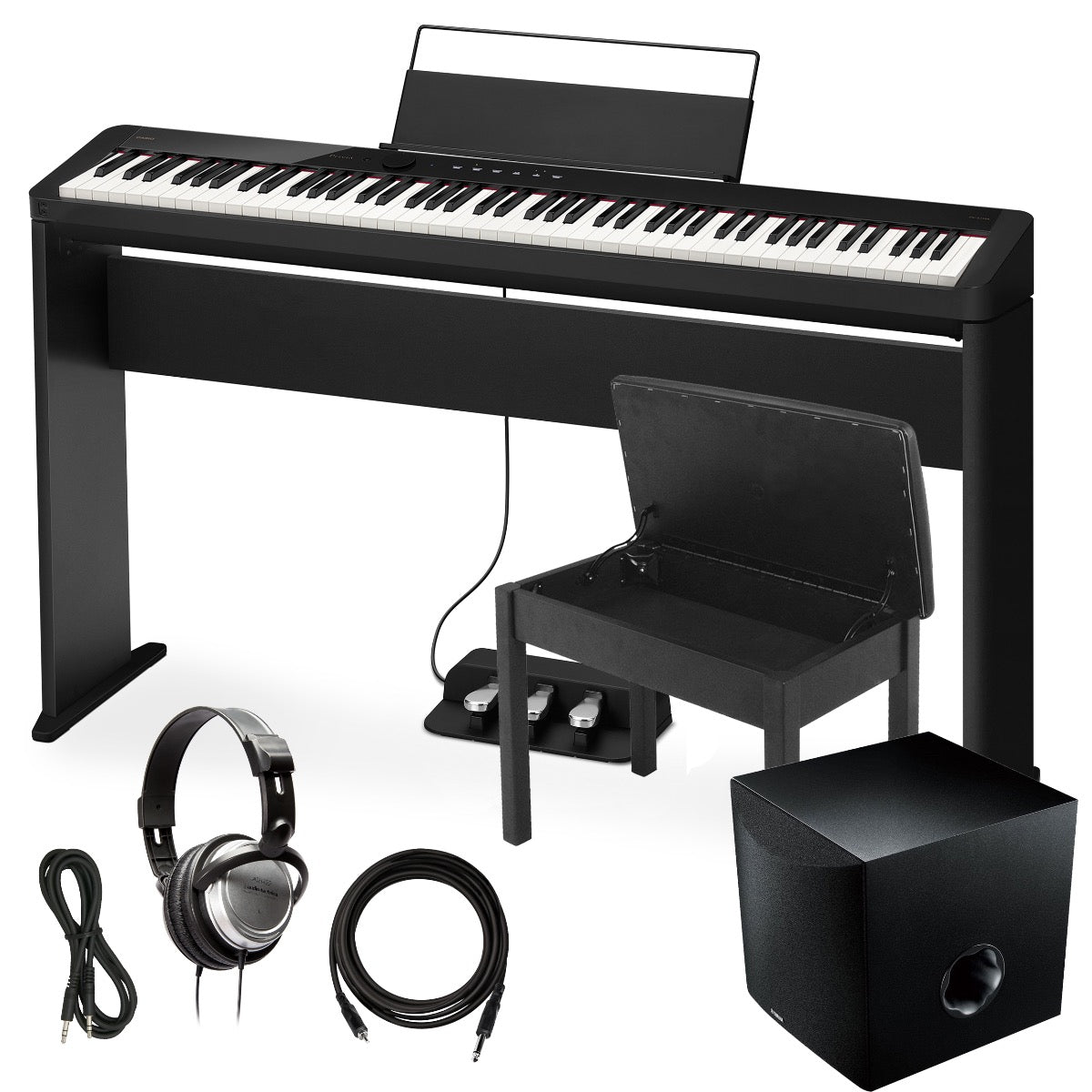 Casio Privia PX-S1100 Digital Piano - Black COMPLETE HOME BUNDLE