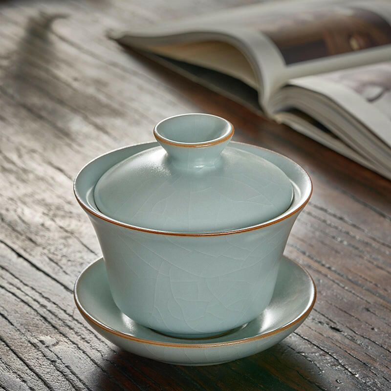 台灣豐子汝窯茶具蓋碗茶器-天青禪定150cc – 嵐雲茶業