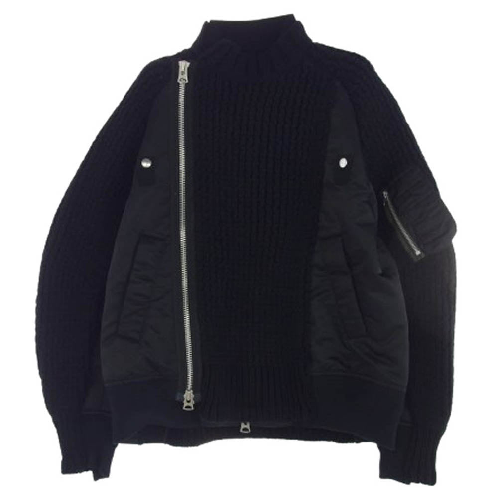 Sacai サカイ 23AW 23-03165M Nylon Twill Mix Knit Blouson ニット