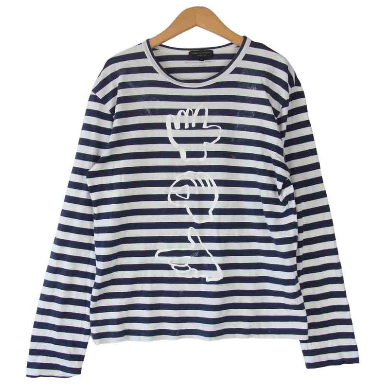 コムデギャルソン ボーダー ロンT（白×紺） プレイ コムデギャルソン