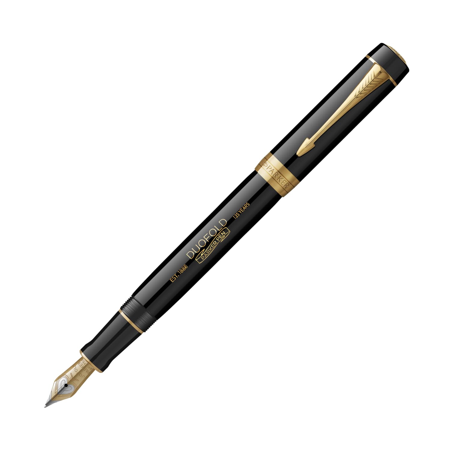 Parker Duofold 135th Anniversary Centennial Fountain Pen in Black